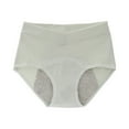 thumbnail image 1 of Panties for Womens Underwear High Waist Soft Cotton Menstrual Briefs Green Xl, 1 of 2