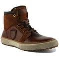thumbnail image 1 of Pantofola D'Oro Benevento High Men's Leather Ankle Boot With Side Zip In Brown Size 10, 1 of 6