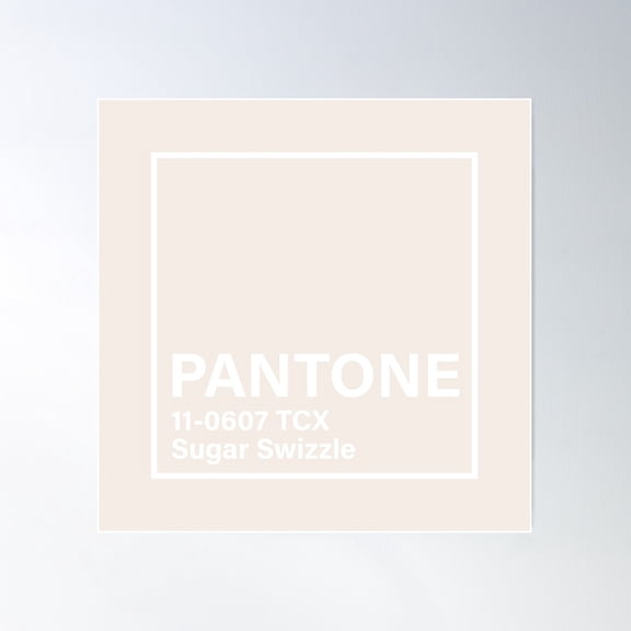 Pantone 11-0607 Tcx Sugar Swizzle Poster Wall Art, Modern Wall Decor For Living Room Bedroom, 16x16 UNFRAMED