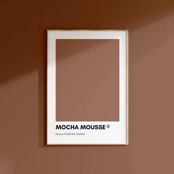 Pantone Color Of The Year, Pantone 2025 Print Poster, Pantone Mocha Mousse Pantone Wall Art, Pantone Colors, Home Decor Poster Art Wall Art, Modern Wall Decor, 16x24 UNFRAMED