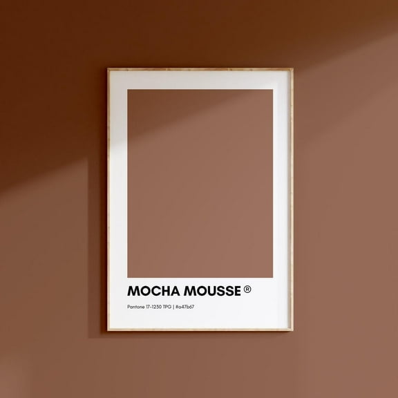 Pantone Color Of The Year, Pantone 2025 Print Poster, Pantone Mocha Mousse Pantone Wall Art, Pantone Colors, Home Decor Poster Art Wall Art, Modern Wall Decor, 8x12 UNFRAMED