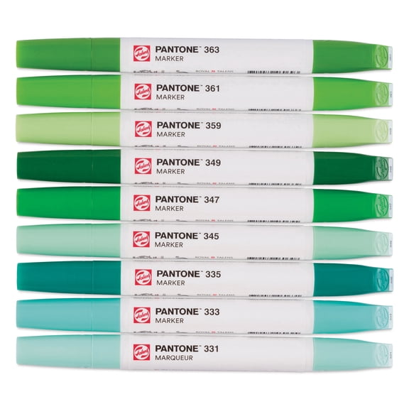 Pantone Dual Tip Markers - Set of 9, Green