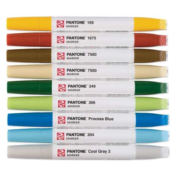 Pantone Dual Tip Markers - Set of 9, Nature
