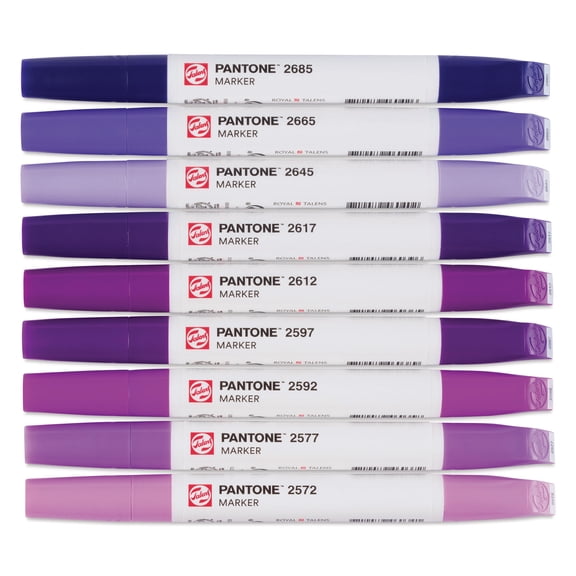 Pantone Dual Tip Markers - Set of 9, Purple