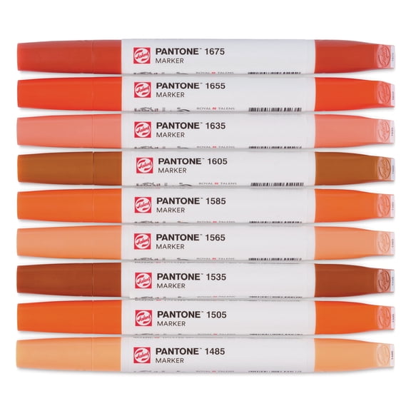 Pantone Dual Tip Markers - Set of 9, Warm Red