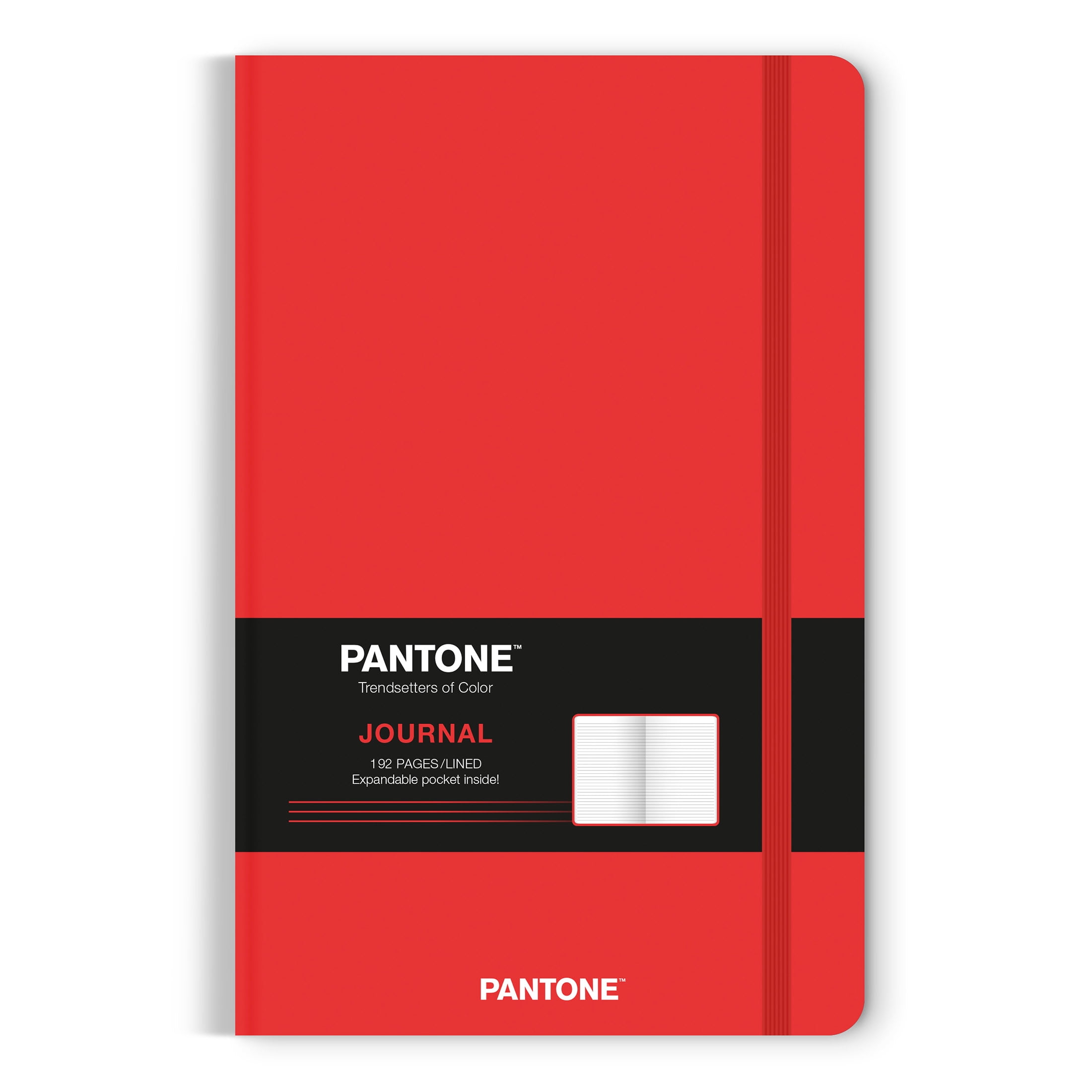 Pantone OFFICIAL Festive Red | 5.25x8.25" Lined Compact Journal | Non-Dated | BrownTrout