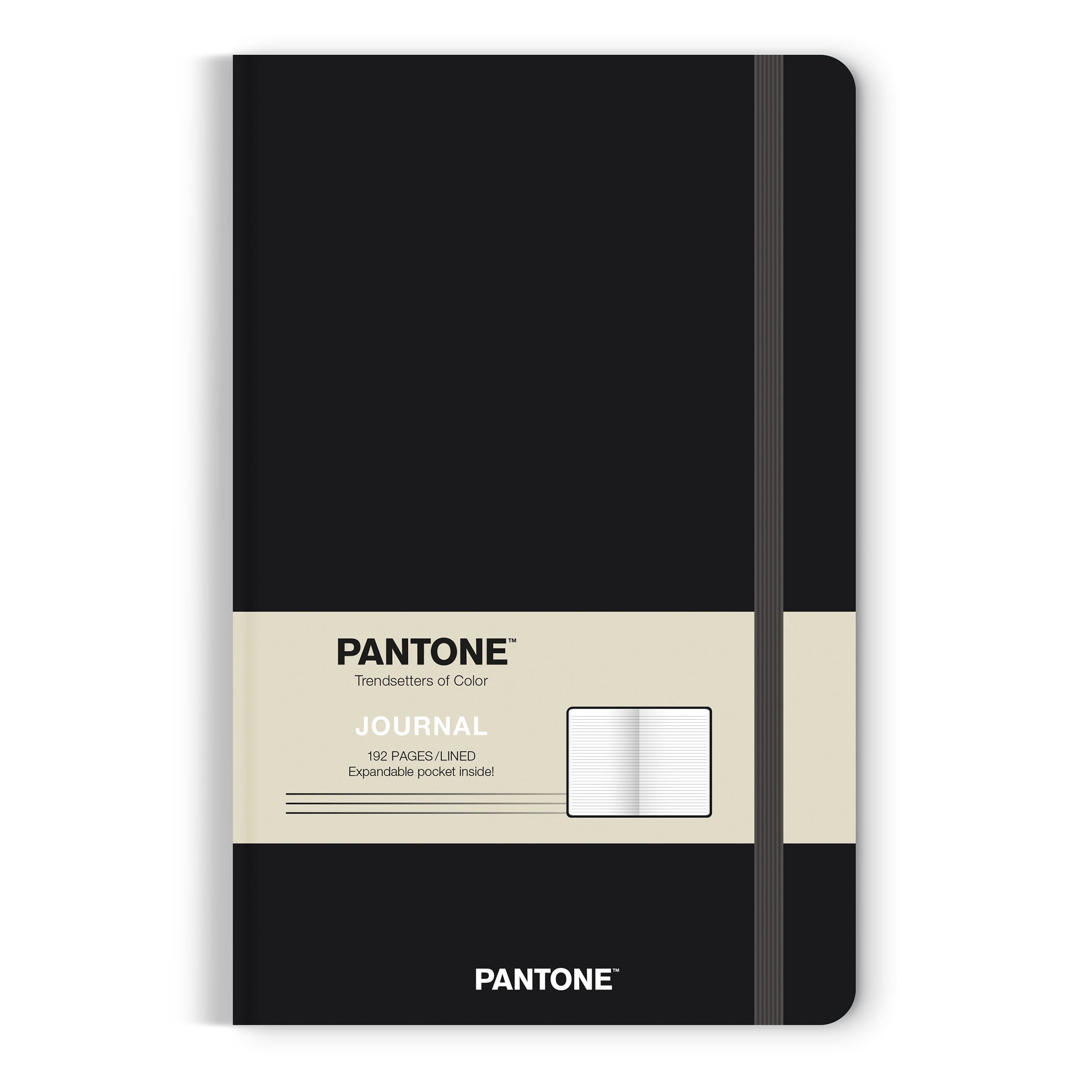 Pantone OFFICIAL Black | 5.25x8.25" Lined Compact Journal | Non-Dated | BrownTrout