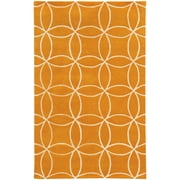 Pantone Optic Area Rug 41105 Yellow Circles Loops 10 x 13 Rectangle