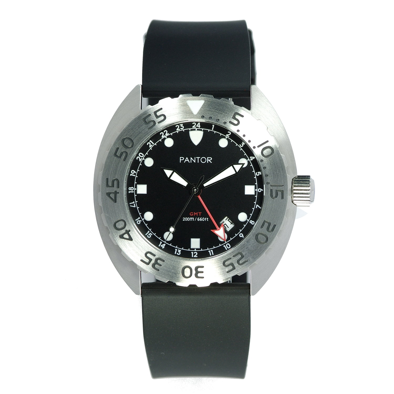 Pantor Nautilus GMT Dive Watch 200m Diver Watches for Men
