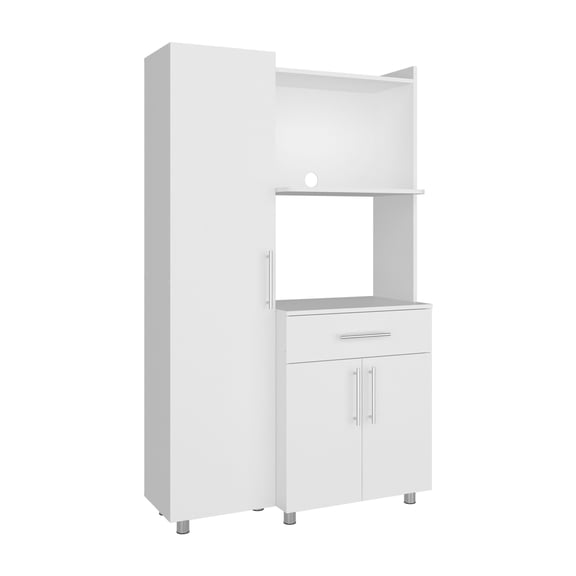 Pantress Complete Kitchen Pantry and Microwave Cabinet with One Door Side Kitchen Storage