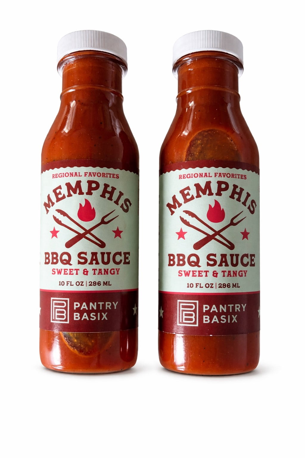 Pantry Basix Memphis BBQ Sauce, Sweet & Tangy Flavor, 10 fl oz