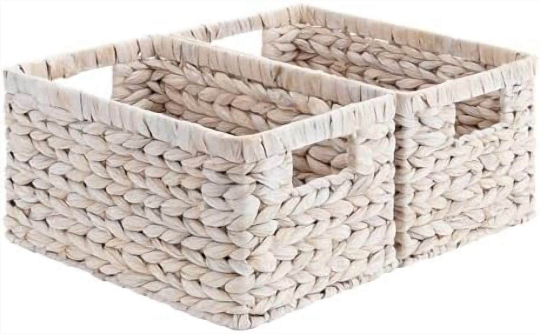 Pantry Baskets, Wicker Storage Baskets for Organizing, Shelves, Pantry Organizers and Storage, Water Hyacinth, Natural