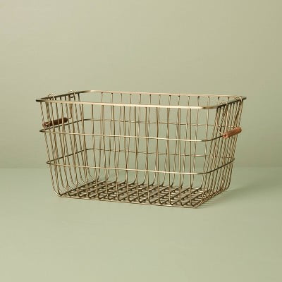 Pantry Brass Wire Storage Basket
