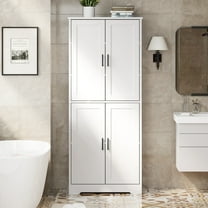 Pantry Cabinet, 70" Tall Modern Storage Cabinet with 4 Doors,Tall Storage Cabinet with Adjustable Shelves,Wood Cupboard for Kitchen, Dining Room, Living Room and Bathroom