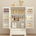 thumbnail image 1 of Pantry Cabinet, Lofka 41” Kitchen Pantry Storage Cabinet with 2 Door 1 Drawer, White, 1 of 10