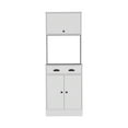thumbnail image 1 of Pantry Cabinet For Microwave - White Color, Provides Ample Storage Kitchenware And Goods, Space Design, Easy To Put Together In Space Contents, Compact Kitchen-, Build, 1 of 3