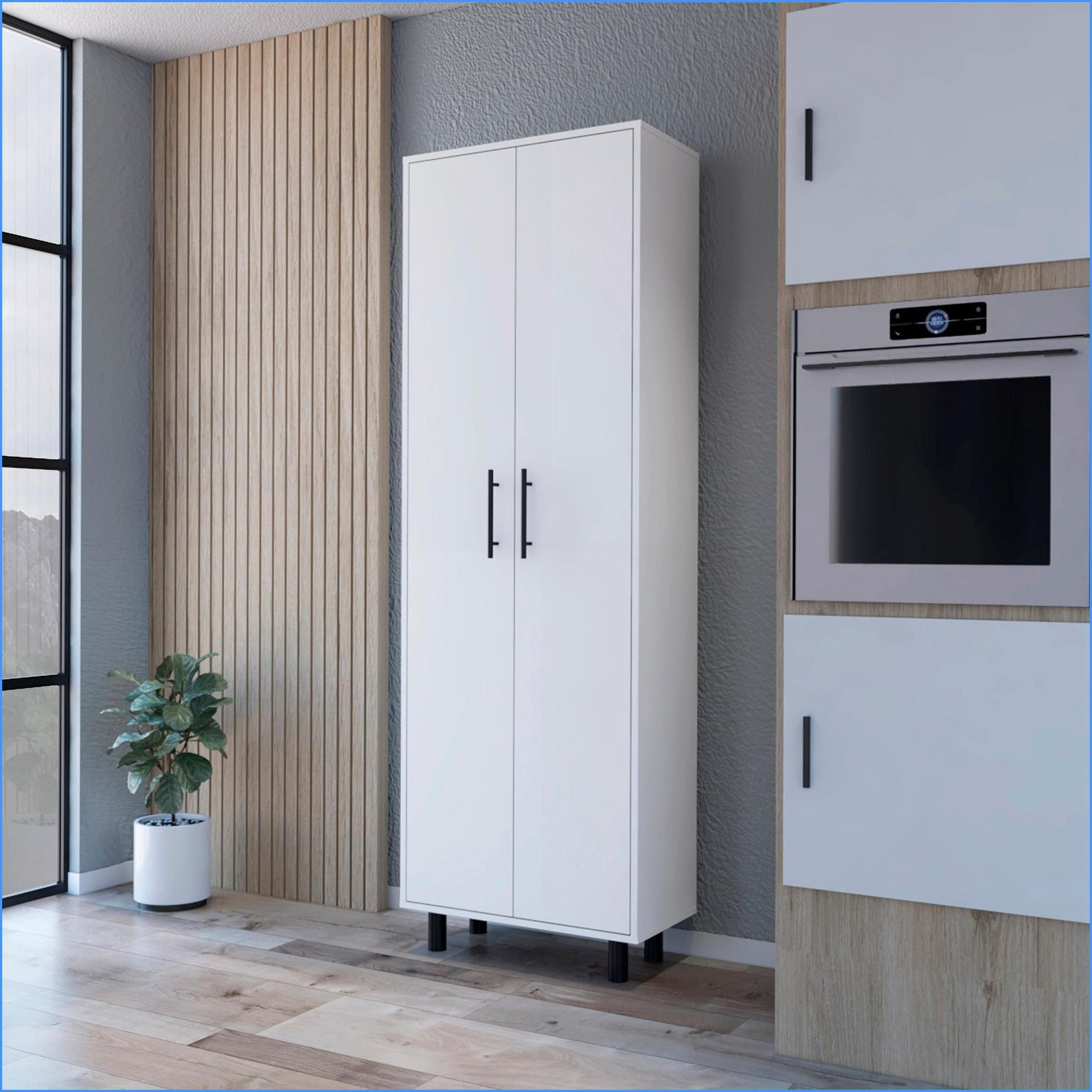 Pantry Cabinet with 5 Shelves, Tall Storage Cupboard | Engineered Wood ...