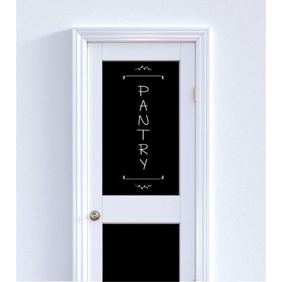 Pantry Decal for Door Kitchen Decor Stickers Words Vinyl Wall Art Letters 12x36-Inch Light Gray