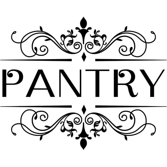 Pantry Door Sign Sticker Pantry Decals Kitchen Vinyl Lettering Words Wall DIY Art Quote Decor for Home Kitchen Restaurant Coffee Shop Store Office DIY
