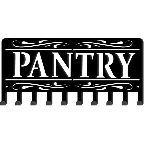 Pantry Hook Holder 10 Hooks Racks Wall Mounted Kitchen Storage Rack Cupboard Hanging Hook Hanger Chest Storage Organizer Holder for making