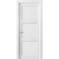 thumbnail image 1 of Pantry Kitchen 3-Panels Pre-Hung Door with Hardware | Lucia 2661 White Silk | Single Panel Frame Trims | Bathroom Bedroom Sturdy Doors -36" x 84", 1 of 6