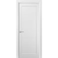 thumbnail image 1 of Pantry Kitchen Door 42 x 84 with Hardware | Quadro 4115 White Silk | Single Panel Frame Trims | Bathroom Bedroom Sturdy Doors, 1 of 6