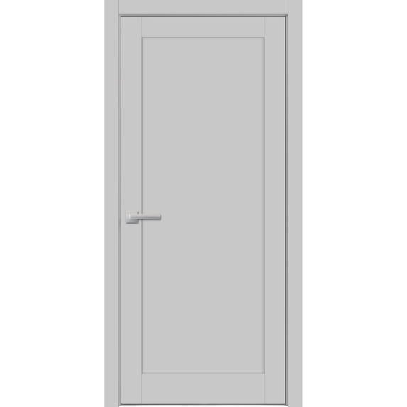 Pantry Kitchen Lite Door Hardware | Quadro 4111 Matte Grey | Single Panel Frame Trims | Bathroom Bedroom Sturdy Doors -32" x 80"