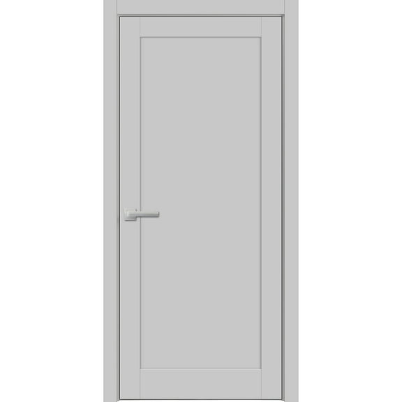 Pantry Kitchen Lite Door Hardware | Quadro 4111 Matte Grey | Single Panel Frame Trims | Bathroom Bedroom Sturdy Doors -42" x 96"