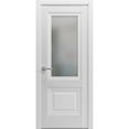 thumbnail image 1 of Pantry Kitchen Lite Pre-Hung Door | Lucia 8822 White Silk with Frosted Opaque Glass | Single Panel Frame Trims | Bathroom Bedroom Sturdy Doors-42" x 96", 1 of 7