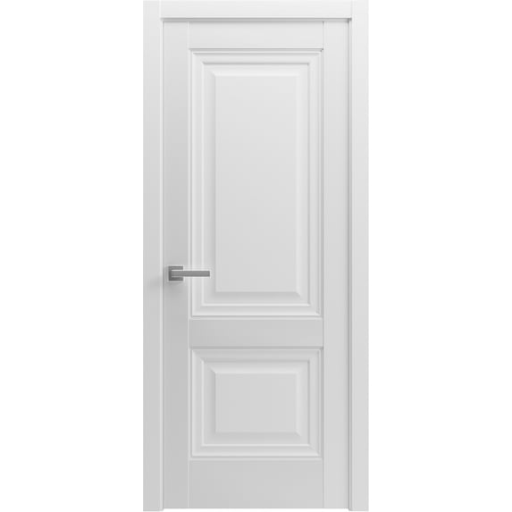 Pantry Kitchen Lite Pre-Hung Door | Lucia 8831 White Silk | Single Panel Frame Trims | Bathroom Bedroom Sturdy Doors-42" x 96"