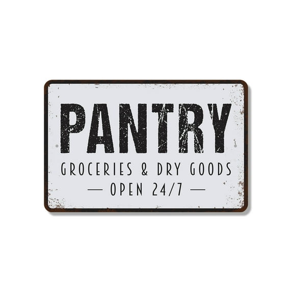 Pantry Open 24 7 Personalized 13 Inch x 20 Inch Novelty Plastic Sign Snacks Never Sleep Durable Weatherproof UV Protected Perfect for Kitchens Pantries Break Rooms Fun Gift for Families
