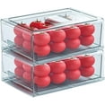thumbnail image 1 of Pantry Organizers and Storage Bins, Refrigerator Organizer, Plastic Stackable Storage Bins with Drawers, Pull-Out Cabinet Containers for Fridge Kitchen Office (2 PACK, Extra Large & Medium), 1 of 14