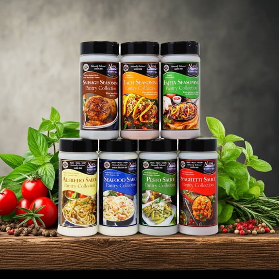 Pantry Seasoning Mix & Sauce Mix Collection - 7 Blends - 100% Natural Pasta Sauces & Seasonings For Your Pantry - Alaska Seasoning Company