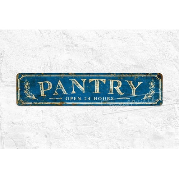 Pantry Sign Direction Metal Aluminum Sign Office Decor Kitchen Sign Lounge Decor Dorm Sign Gifts Rustic Wall Dcor - Size: 16 x 4 Inches