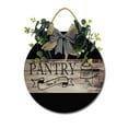thumbnail image 1 of Pantry Sign Farmhouse Wood Sign Front Porch Decor Rustic Wooden Sign Wall Decor Hanging Wooden Decorations with Bow-Knot for Home Porch Wall Door, 11 x 11 inch, 1 of 7