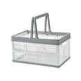 Pantry Snack Organizer Collapsible Storage Crate with Folding Handles