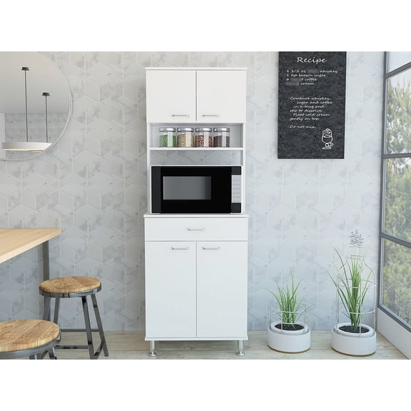 Pantry With Two Double Doors In White Finish For Better Storage Door Cabinet Advanced Facilities