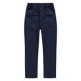 thumbnail image 1 of Pants for Boys,Boys Dress Pants Straight Leg Trousers Formal School Wear Comfortable Casual Pants Classic Dress Trousers,Boys Dress Pants,01 Navy,130/l, 1 of 9