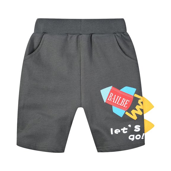 Pants Boys' Summer Cartoon Pattern Casual Sports Beach Wear Shorts Clothes Shorts For Boys F 3 Years-4 Years