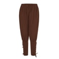 thumbnail image 1 of Pants for Boys Toddler Kids Boys Halloween Pirate Breeches Renaissance Historical Dress Up for Theme Party Elastic Waist Toddler Pants Brown 8 Years-9 Years, 1 of 2
