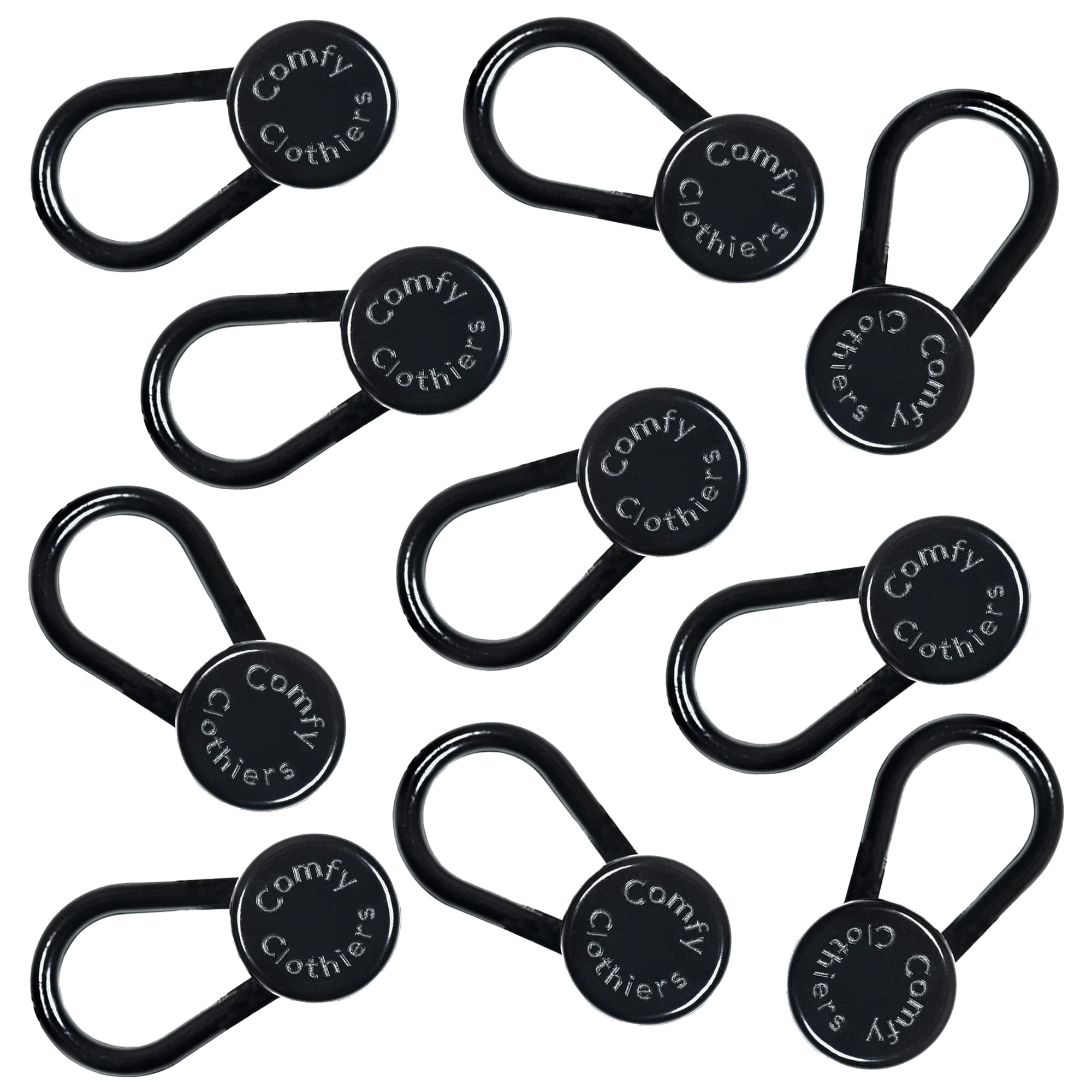 10-Pack Adjustable Waist Extender Buttons For Pants & Jeans - 10 Styles, Fits All Sizes For Men & Women