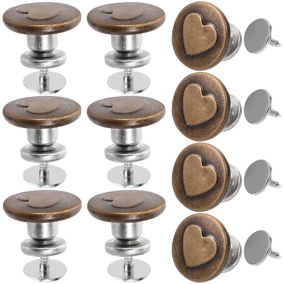 Pants Buttons Replacement Jeans Button Tightener Assorted Color 1.50X1.50X1.00CM No Sewing 10Pcs