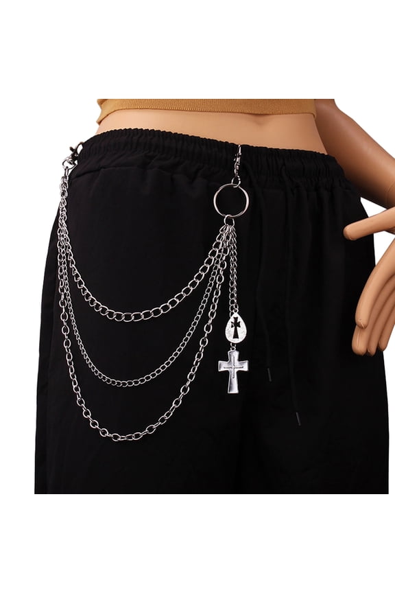 Pants Chain For Dancers Punk Eboy Jeans Side Punk Chain Multi-layer Chain for Trousers Skirt
