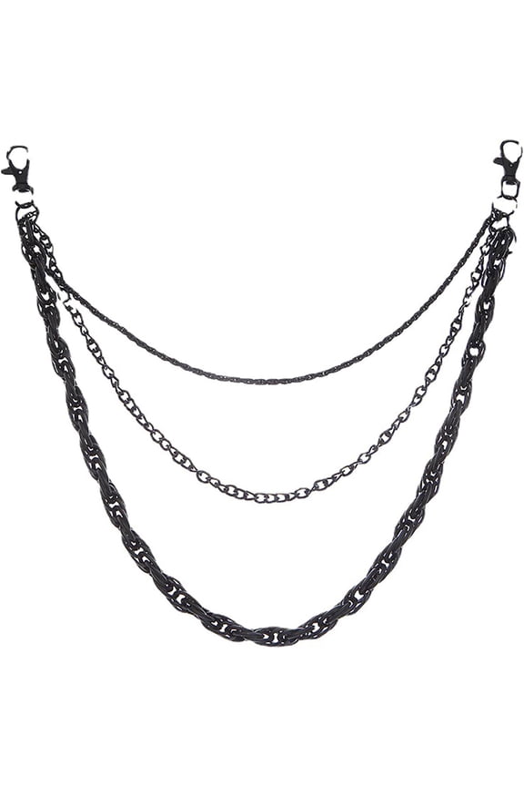 Pants Chain Jean Wallet Chains Hip Hop Punk Jeans Chain for Men Women Black Goth Clothing Accessories