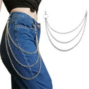 Pants Chain Multi-layer Wallet Chain Hip Hop Punk Style Jeans Chain Trendy Waist Chain Belt for Women and Men Fashion Accessories