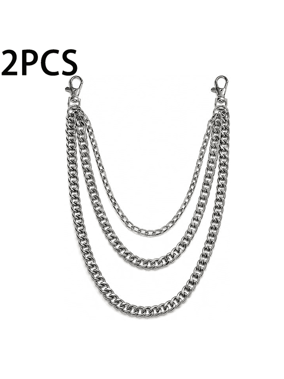 Pants Chain - Wallet Chain for Men Women, Chains for Pants Jeans Purse Bag, Punk Gothic Style,Suitable for Parties/Stage Performances/Everyday Wear, emo Y2K Goth Accessories
