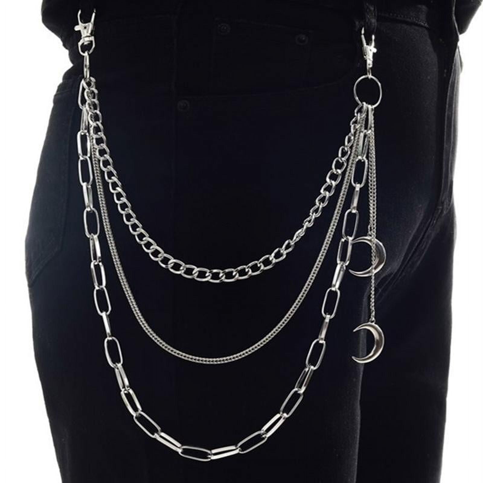 TINYSOME Hip Hop Chain Rock Pocket Chains Secure Travel Wallet Chain Metal  Vintage Punk Jean Chains All-match for Male Female 