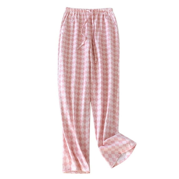 Pants Clearance MIUOWANP Women's Summer Casual Solid Color High Waist Pants Pink XL