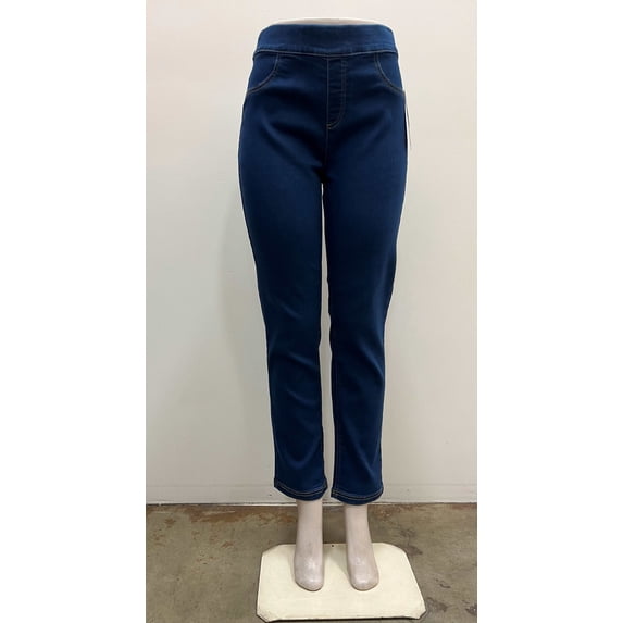 Erika Womens Joey pull on stretch back pockets Denim Pants , Trinton Wash , M