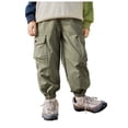 thumbnail image 1 of Pants For Boys Boys' Activewear Boys' School Uniform Jogger Pants, Elastic Waistband with Drawstring Closure, Stretch Twill Fabric, 1 of 3